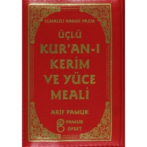 Üçlü Kuran ı Kerim ve Yüce Meali Kılıflı Üçlü 010