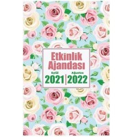 2021 Eylül 2022 Ağustos Etkinlik Ajandası Beyaz Gül