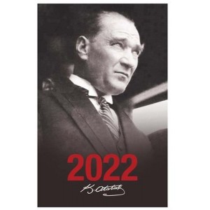 2022 Atatürk Ajandası Portre Siyah