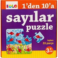 Sayı Puzzle 1'den 10'a Sayılar Puzzle