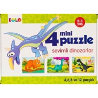 Mini Puzzle Sevimli Dinozorlar