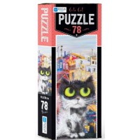 Blue Focus Cute Cat Puzzle 78 Parça