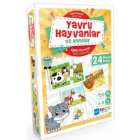 Blue Focus Yavru Hayvanlar ve Anneler Eğitici Oyunlar 24 Parça