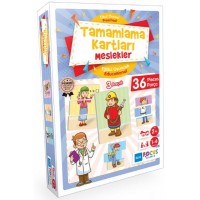 Blue Focus Tamamlama Kartları Meslekler Eğitici Oyunlar 36 Parça