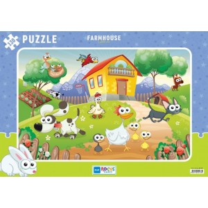 Blue Focus Farmhouse Çiftlik Evi Puzzle 130 Parça