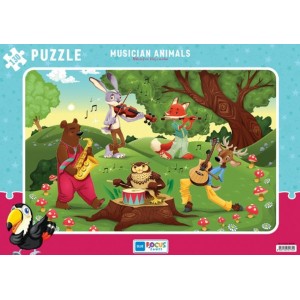 Blue Focus Musician Animals Müzisyen Hayvanlar Puzzle 130 Parça