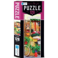 Blue Focus Green Bicycle Puzzle 128 Parça