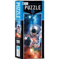 Bleu Focus The Astronaut In Space Puzzle 98 Parça