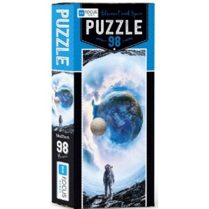 Blue Focus Astronaut And Space Puzzle 98 Parça