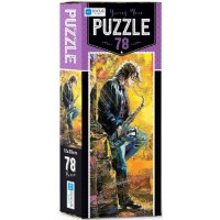 Blue Focus Young Man Puzzle 78 Parça