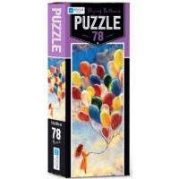 Blue Focus Flying Balloons Puzzle 78 Parça