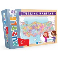 Blue Focus Türkiye Haritası Puzzle 100 Parça