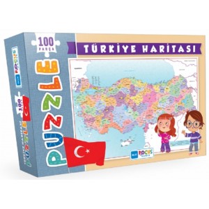 Blue Focus Türkiye Haritası Puzzle 100 Parça