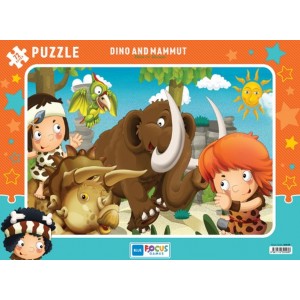 Blue Focus Dino And Mammut Dino ve Mamut Puzzle 72 Parça