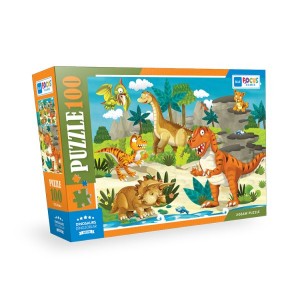 Blue Focus Dinosaur Dinozor Puzzle 100 Parça
