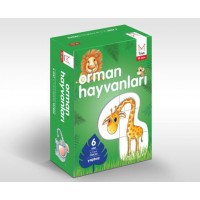 Orman Hayvanları 6 Adet 2 ve 3 Parçalı Yapboz