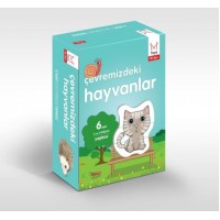 Çevremizdeki Hayvanlar 6 Adet 2 ve 3 Parçalı Yapboz