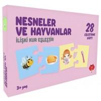 Nesneler ve Hayvanlar İlişki Kur Eşleştir 3 Yaş