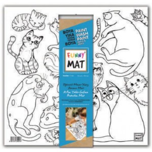Funny Mat Kediler 40x40cm