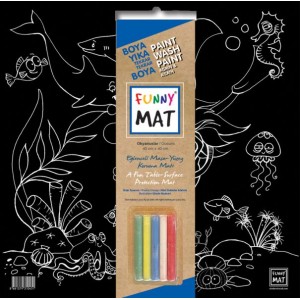 Funny Mat Black Okyanus Tebeşirli