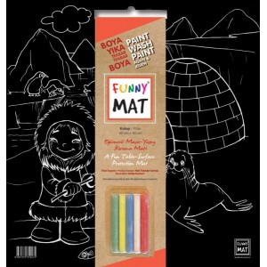 Funny Mat Black Kutup Tebeşirli