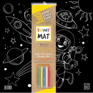 Funny Mat Black Uzay Tebeşirli