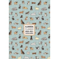 Akademi Çocuk 2020 2021 16 Aylık Ajanda Lovely Dogs 3083 12x17 cm