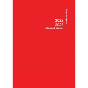 2022 2023 Akademik Ajanda 21X29 Kırmızı