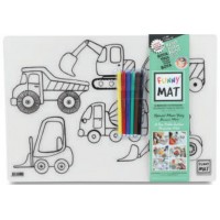 Funny Mat İş Makineleri Ve Taşıtlar 6'Lı Kalem Hediyeli 30 x 40 cm