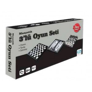 Manyetik 3'Lü Oyun Seti