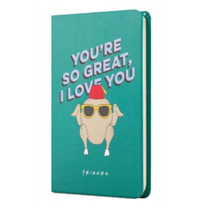 Friends Sert Kapak Lastikli Mini Defter Hindi Yeşil