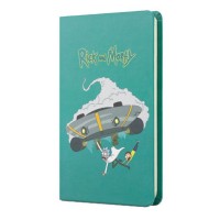 Rick And Morty Sert Kapak Lastikli Mini Defter Turkuaz