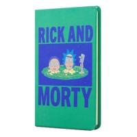 Rick And Morty Sert Kapak Lastikli Mini Defter Yeşil