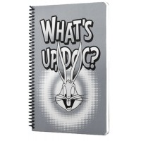 Looney Tunes Whats up Doc Spiralli Defter Gri