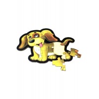 Sarı Köpek Puzzle Ahşap