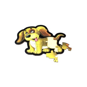 Sarı Köpek Puzzle Ahşap
