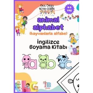 Animal Alphabet Hayvanlarla Alfabe Boyama Kitabı