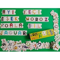 Harf Hayvanlar Puzzle Küçük Kutu