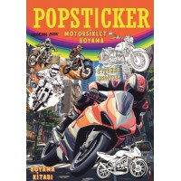 Motorsiklet Boyama Kitabı Popsticker