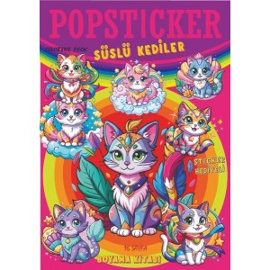 Süslü Köpekler Boyama Kitabı Popsticker