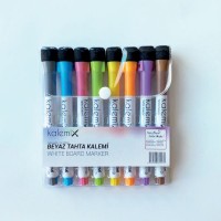 Kalemix 8 Renk Beyaz Tahta Kalemi Blister