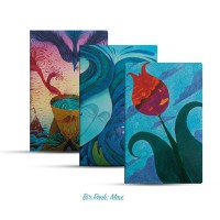 Üçlü Çizgisiz Defter Seti Bir Renk Mavi