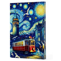 Van Gogh 1 Galata Çizgili Yan Boyamalı Defter