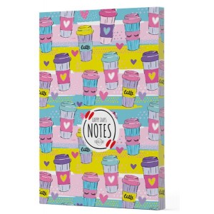 Kahve 10 Yan Boyamalı Çizgili Defter