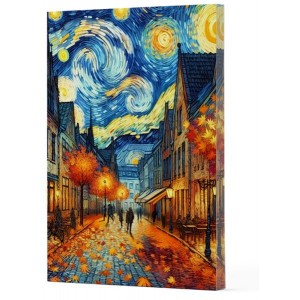 Van Gogh 3 Sokak Çizgili Yan Boyamalı Defter