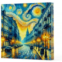 Van Gogh 6 Sokak Çizgisiz Yan Boyamalı Defter