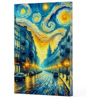 Van Gogh 6 Sokak Çizgili Yan Boyamalı Defter