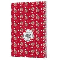 Kahve 9 Yan Boyamalı Çizgili Defter