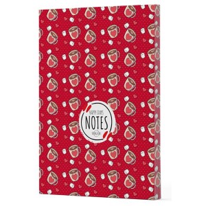 Kahve 9 Yan Boyamalı Çizgili Defter