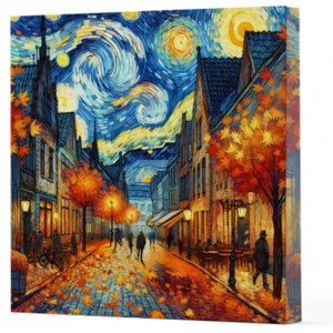 Van Gogh 3 Sokak Çizgisiz Yan Boyamalı Defter